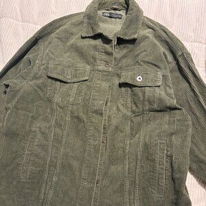 Zara Women's Green Corduroy Jacket